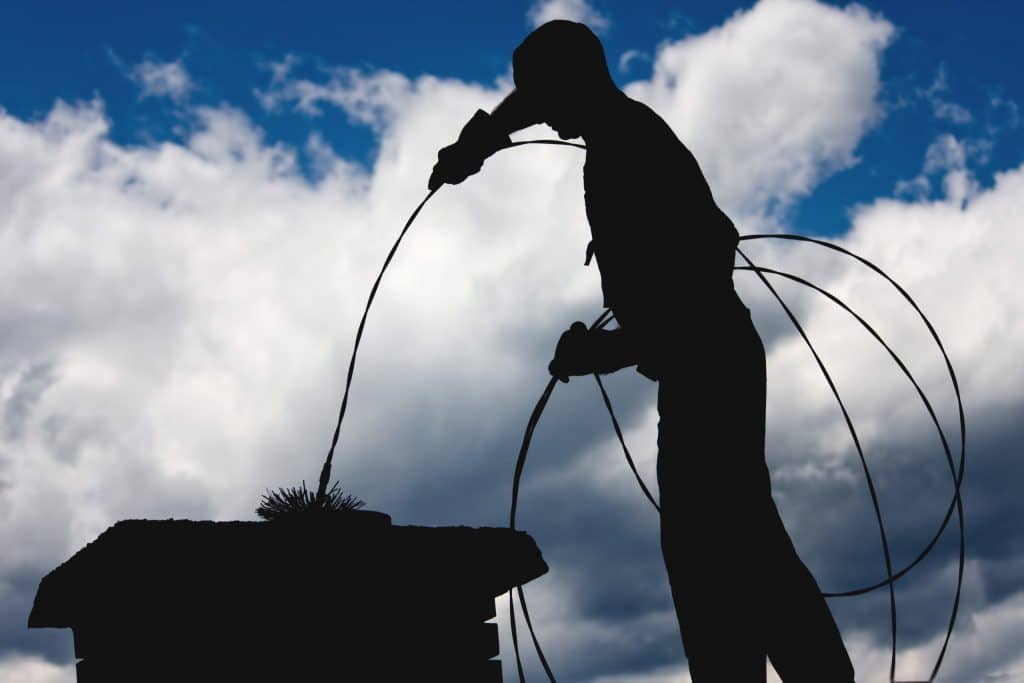 Chimney sweep is part of maintenance.