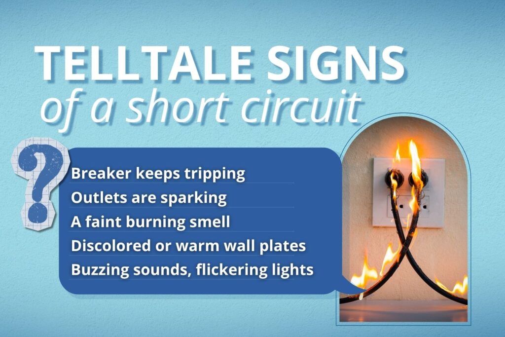 signs of an electrical short circuit