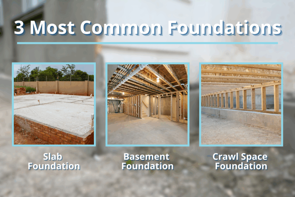 3 most common home foundations
