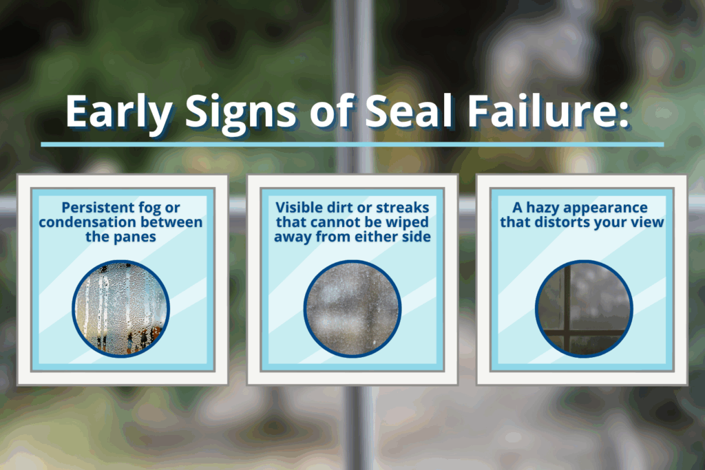 How to clean the inside of a double pane window and early signs of seal failure