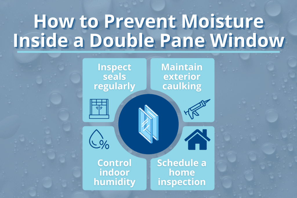 how to prevent moisture inside a double pane window
