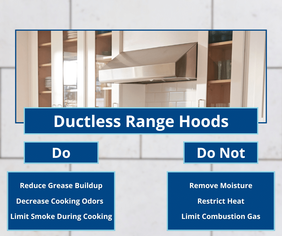 what ductless range hoods do and do not do