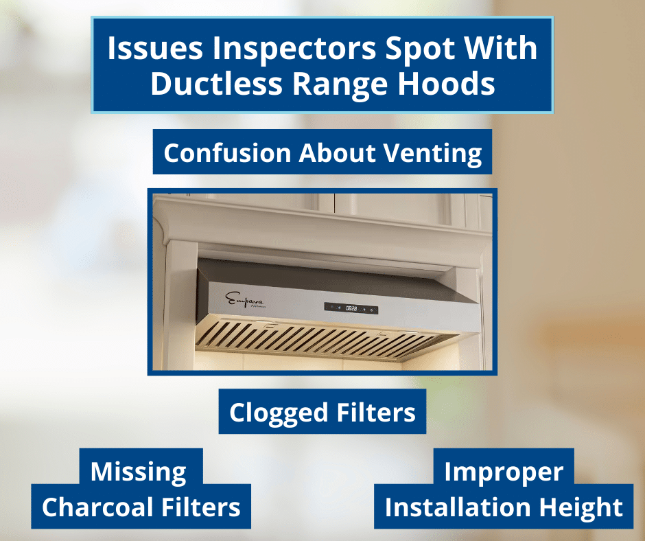common problems inspectors see with ductless range hoods