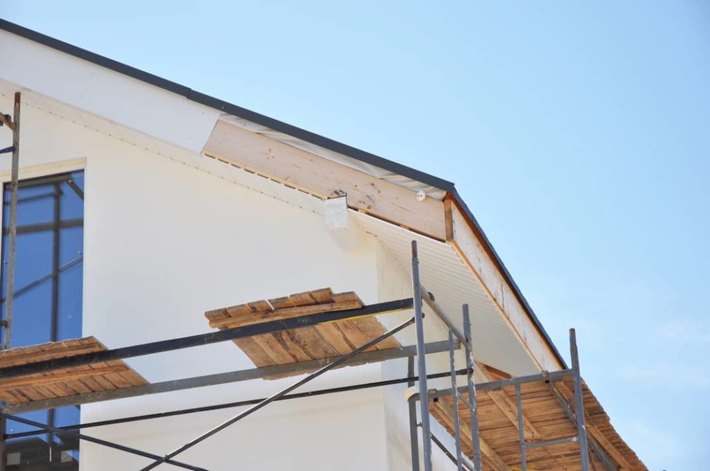 Eave replacement on the roof of this home.