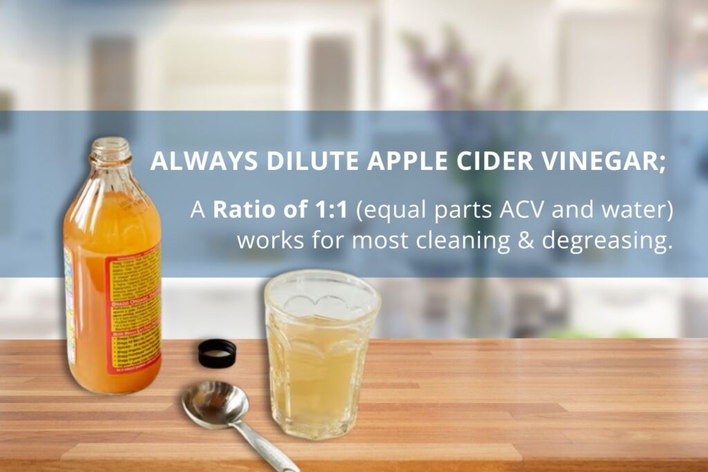 apple cider vinegar dilution for cleaning