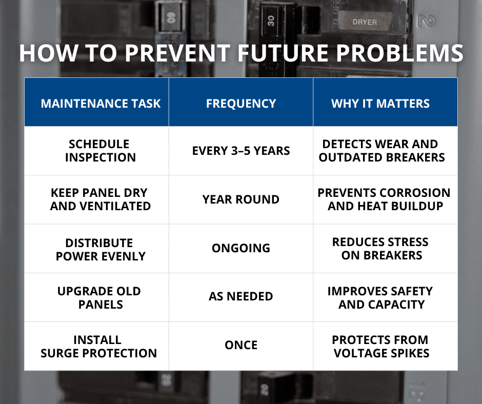 preventing future breaker problems chart