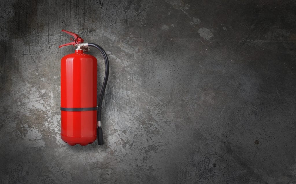 Keep a fire extinguisher close by 