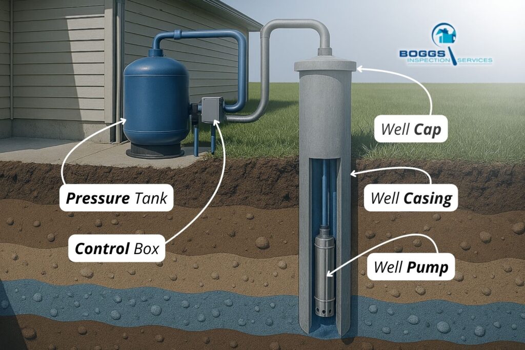 the parts that help a well work