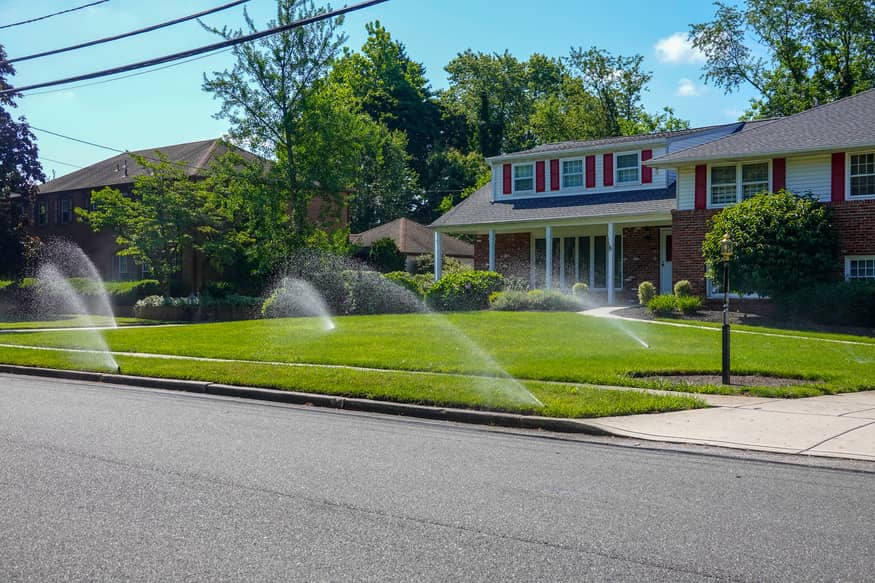 Irrigation of a lawn