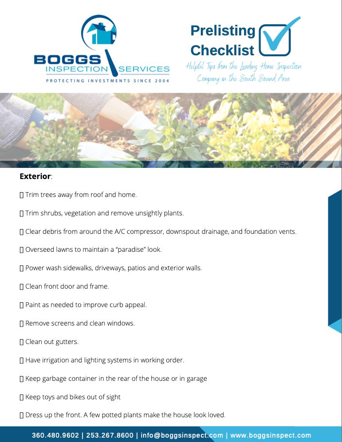 prelisting inspection checklist