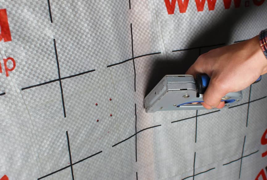 Installing a vapor barrier is important on top of the crawl space floor.